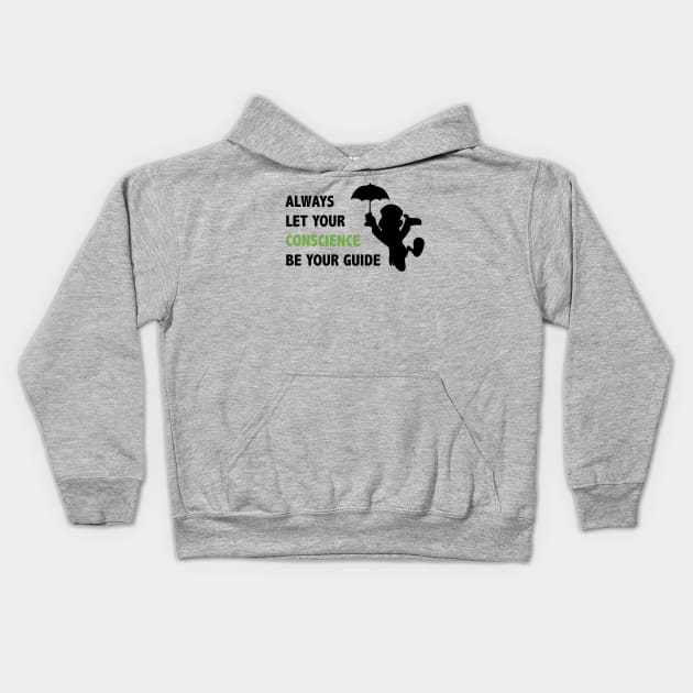 Cricket Conscience Kids Hoodie by duchessofdisneyland